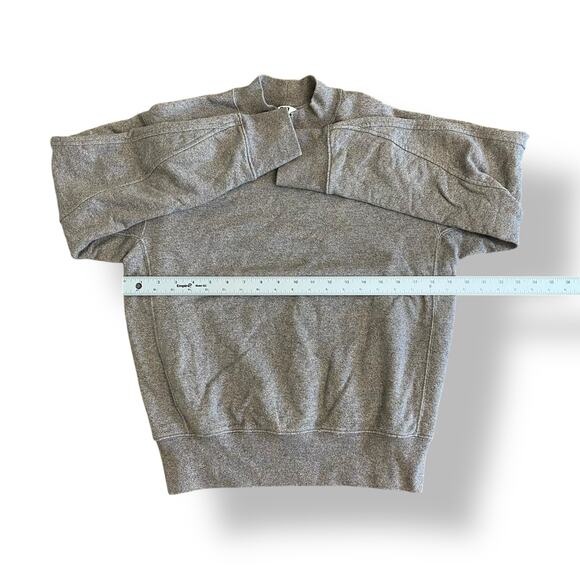 Uniqlo‎ U Men’s Heather Gray Size M Minimalist Mock Neck Pullover Sweatshirt - Picture 3 of 8